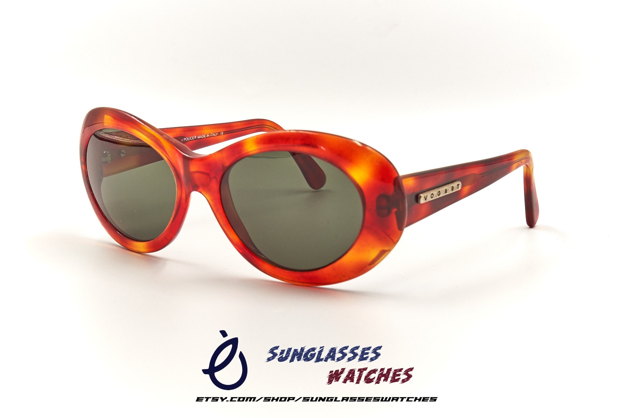 Vintage VOGART 3087 Sunglasses Italy 90s Tortoise & Gold | Frames Only RX Vogart 3118 710 – Vintage Frames Company main image 4