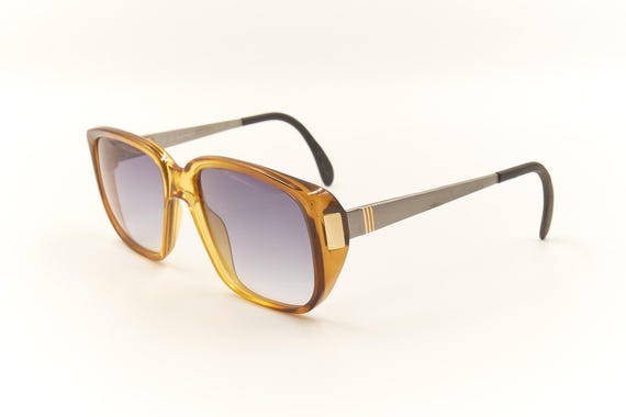 ZEISS 2038 Vintage Solid Bridge Rectangular Sungl… - image 3