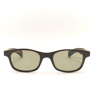 Serious Fun By ALPINA GERMANY Rio Black Wayfarer Style Sunglasses / NOS / Vintage Designer / Men Women
