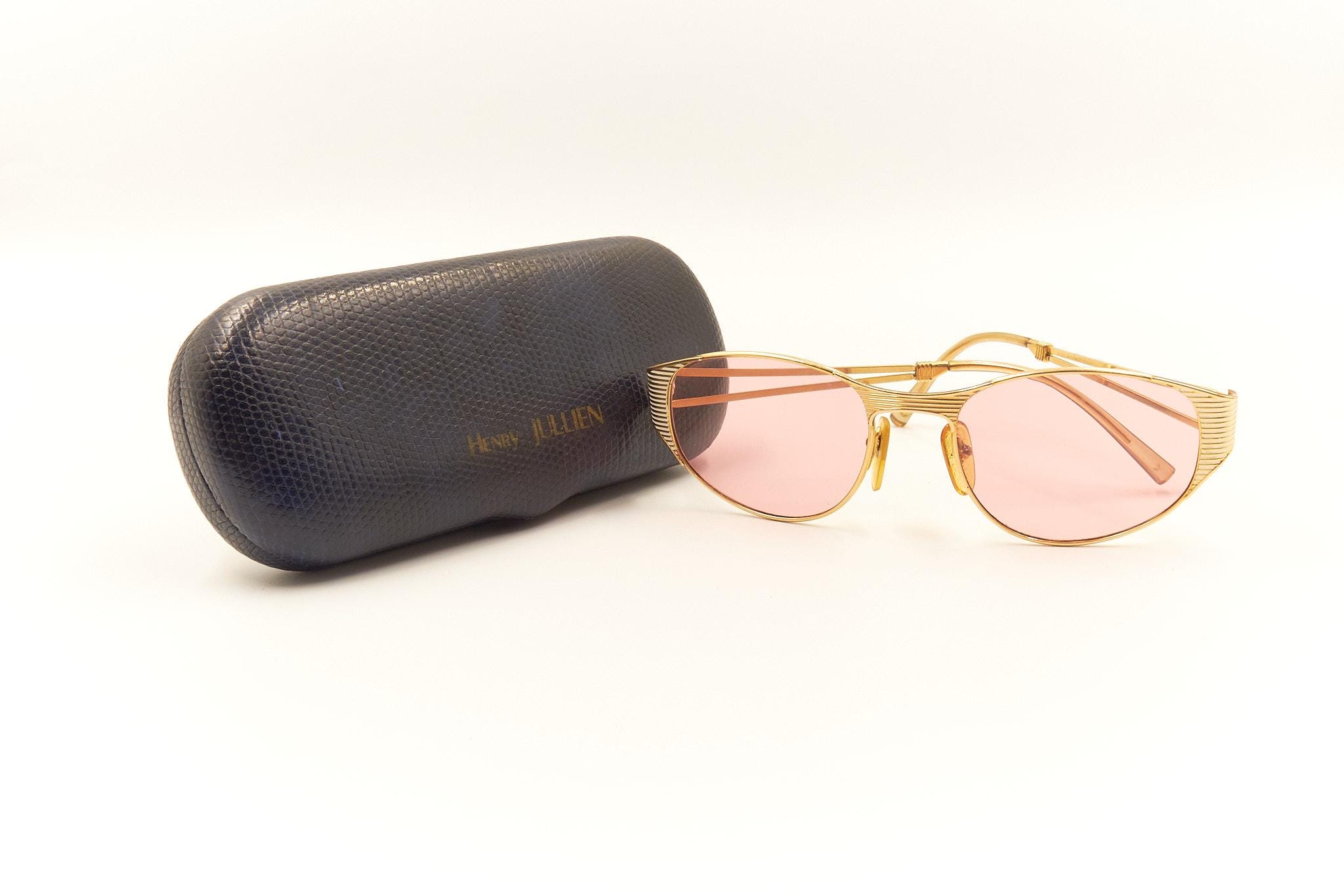 HENRY JULLIEN Made in France Gold Coated Vintage Luxury Sunglasses 