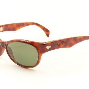 Ray Ban Bausch Lomb B&L W2755 Undercurrent Wayfarer Tortoise Rectangular Sunglasses / 1980s New Old Stock / NOS Vintage Eyewear Men Women