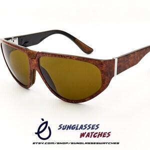 CEBE 908 Acetate & Leather Combination Vintage Designer Sunglasses for Women and Men / Made in France / 1980s NOS DeadStock