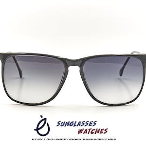 SAFILO SPORTING 416 Black Acetate Vintage Designer Sunglasses Made in Italy / NOS Eyewear for Men & Women / New Old Stock