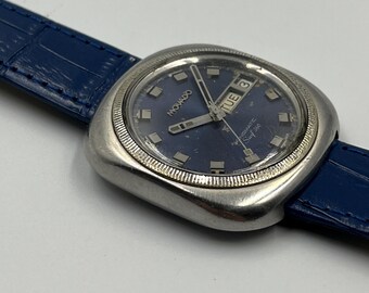 MOVADO Kingmatic Surf 360 Square Case Day Date Swiss Made Vintage