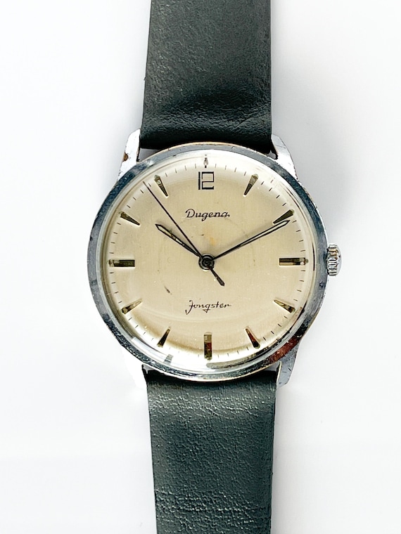 Orologio da polso vintage DUGENA Jungster Movimento a carica manuale Orologio da polso usato anni 70 Etsy Italia