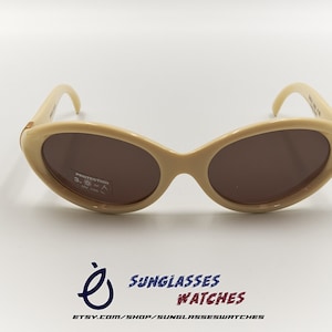 CHARLES JOURDAN Shirley Paris Vintage Designer Sonnenbrille mit weißem Rahmen Made in France / NOS Women Eyewear / New Old Stock
