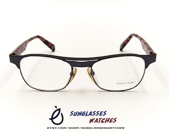 Montura de gafas de diseño vintage de alta gama ALAIN MIKLI AL1221 fabricada en Francia / Gafas NOS para mujer / Stock antiguo nuevo