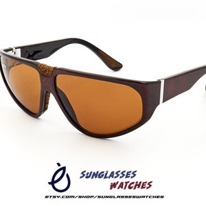 CEBE 908 Acetate & Leather Combination Vintage Designer Sunglasses for Women and Men / Made in France / 1980s NOS DeadStock