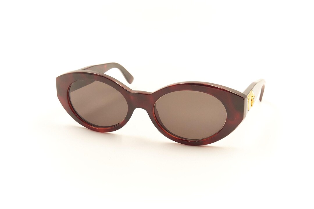 小物 Gianni Versace sunglasses logo y2k brown Authentic GIANNI VERSACE MOD 480A Col 900 Tortoise Medusa