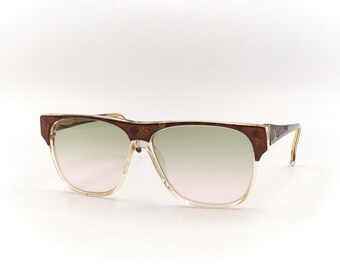 LAURA BIAGIOTTI V 138 Narciso 1980s Vintage Acetate Designer Sunglasses per Uomo e Donna / Made in Italy / NOS New Old Stock