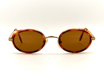 MIKLI par MIKLI 7661 Vintage Diseñador Metal Tortoise Combo Gafas de Sol / Hecho en Japón / NOS Gafas para Mujer / Nuevo Stock Antiguo