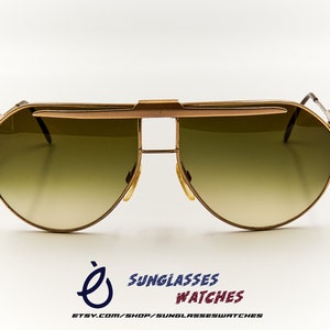 SAFILO HIGH TECH 2 1970s Vintage Aviator Style Futuristic Sunglasses Made in Italy / Men Women / Good Used condition With New Lenses