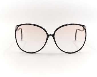 Vintage Oleg Cassini Oversized Sunglasses in Black/gray 
