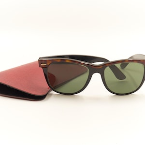 Ray Ban Bausch Lomb B&L WAYFARER Limited W0529 Schildpatt und Schwarze Vintage Sonnenbrille / 1980s Sonnenbrille / guter Zustand