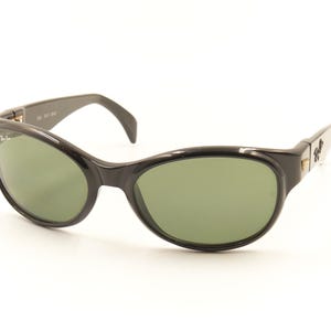 Ray Ban Bausch Lomb B&L W2754 Undercurrent Wayfarer Black Rectangle Sunglasses / 1980s New Old Stock / NOS Vintage Eyewear for Men Women