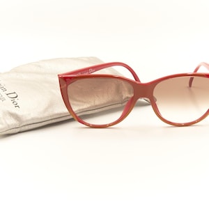 CHRISTIAN DIOR CD 2349 10 Red Optyl Made in Germany Vintage Sunglasses for Women / Vintage 1980s Designer Eyewear / New Old Stock