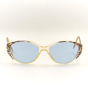 ZEISS 4738 Vintage Sunglasses Made in Germany / Colorful Acetate Eyewear for Women / Good Used Condition New Lenses