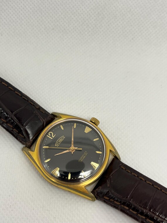 TECHNOS DUROFLEX Incabloc Swiss Made Vintage Wrist Watch / Handwinding Movement / 1970s Used Wristwatch View 3