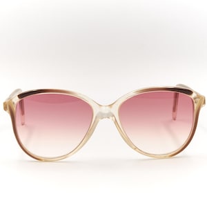 TACCHINI Design Made in Italy Designer Style Clear Acetate Vintage Sunglasses / New Old Stock Eyewear for Women / NOS