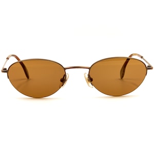 MIKLI par MIKLI 6744 Vintage Designer Brown Halfrim Sunglasses / Made in Japan / NOS Eyewear for Women / New Old Stock
