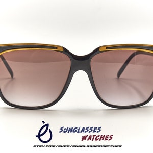JACQUES FATH Lunettes 886 FA01 Óculos de sol de acetato preto vintage de grife feitos na França / Novos óculos de sol vintage de estoque antigo para mulheres e homens / NOS