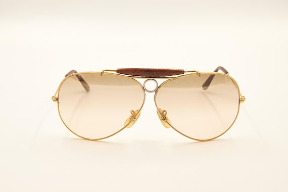 RAY BAN Bausch Lomb B&L Leather Bullet Hole Shooter Photo