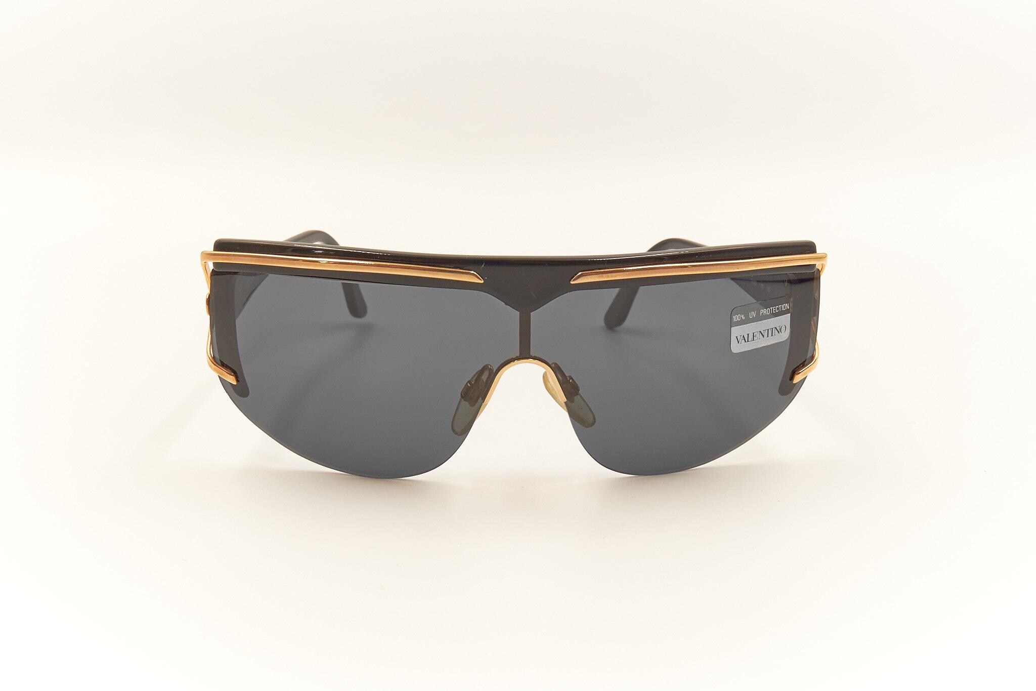 VALENTINO V568 Full Shield Oversized Valentino Sunglasses / NOS