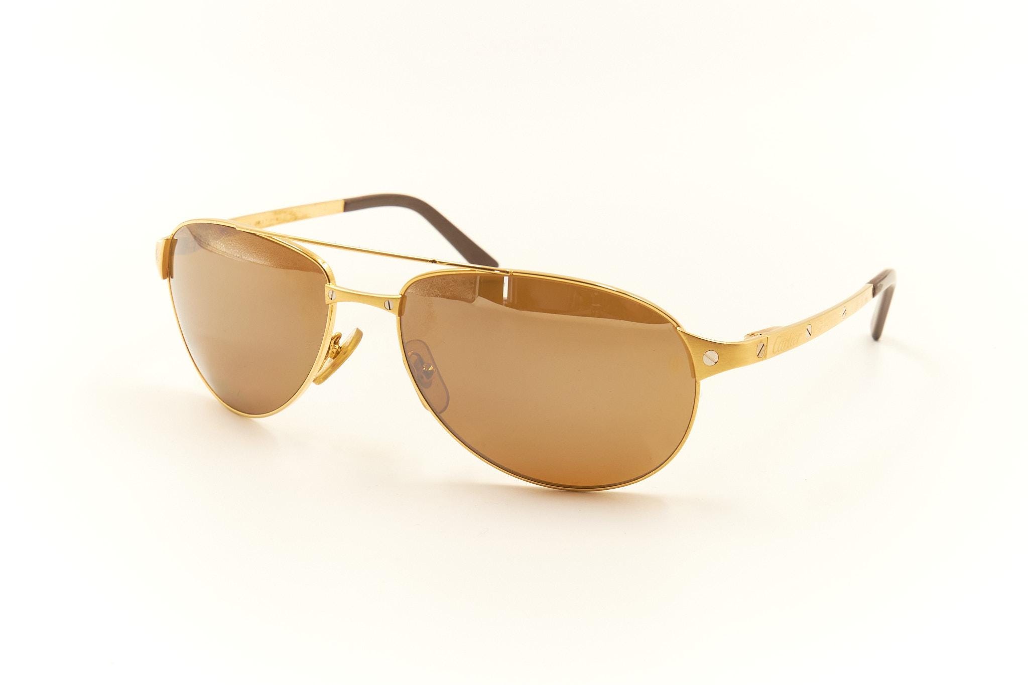 CARTIER Santos Dumont Screw Detail 58 16 130 Gold Coated Highend 