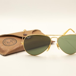 Ray Ban Bausch Lomb G-15 BL 58 14 Aviator 58mm Sunglasses / Good Used Condition / 1980s Vintage / Made in USA Eyewear for Men Women