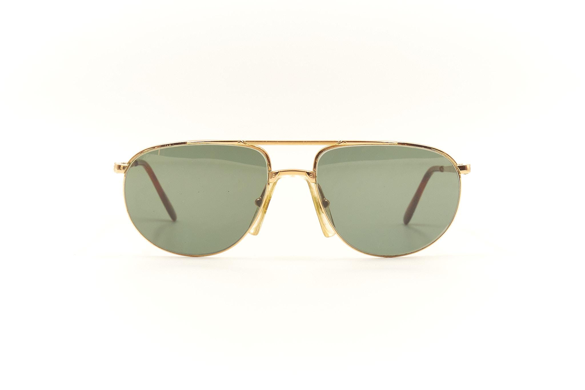 ライジングストーム　バリT　中古 LACOSTE 764 1990s Vintage Gold Coat Double Bridge Half Rim Aviator