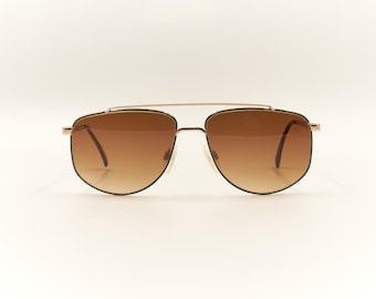 APOLLO OPTIK jaren 2000 14801 58 15 vintage made in Germany dubbele brug pilotenzonnebril / goede staat met nieuwe zonnebrillen