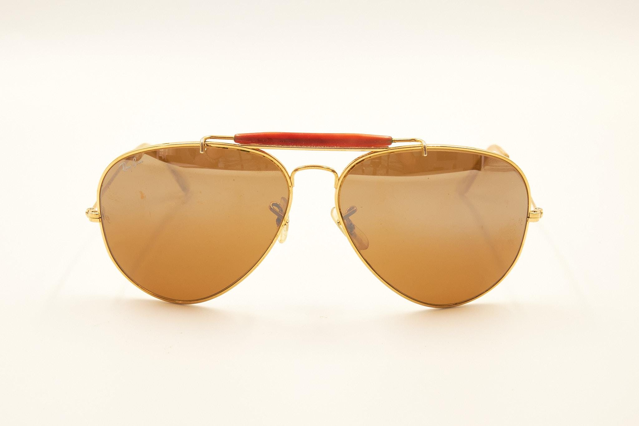 Ray-Ban/レイバン USA　アウトドアーズマン　AmberMatic/調光レンズ　ヴィンテージ　サングラス B&L/ボシュロム　ケース付き　k Ray-Ban レイバン サングラス B\u0026L LEATHER OUTDOORSMAN USA製 レザー