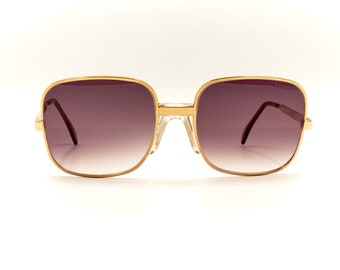 ANKER 1980s Single Bridge Vintage Square Made in West Germany Mens Sunglasses / NOS Eyewear / New Old Stock with New Lenses