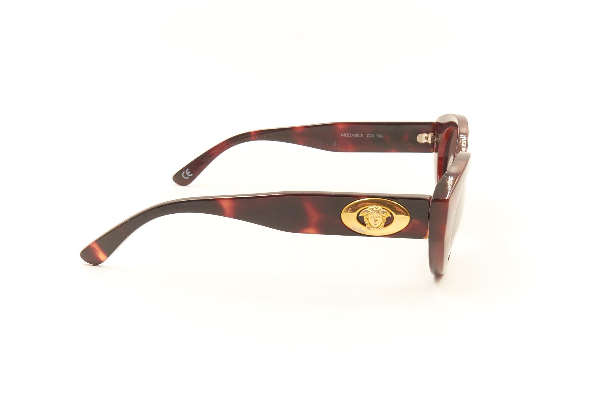 GIANNI VERSACE サングラス MOD.480 ラインストーン Authentic GIANNI VERSACE MOD 480A Col 900 Tortoise Medusa