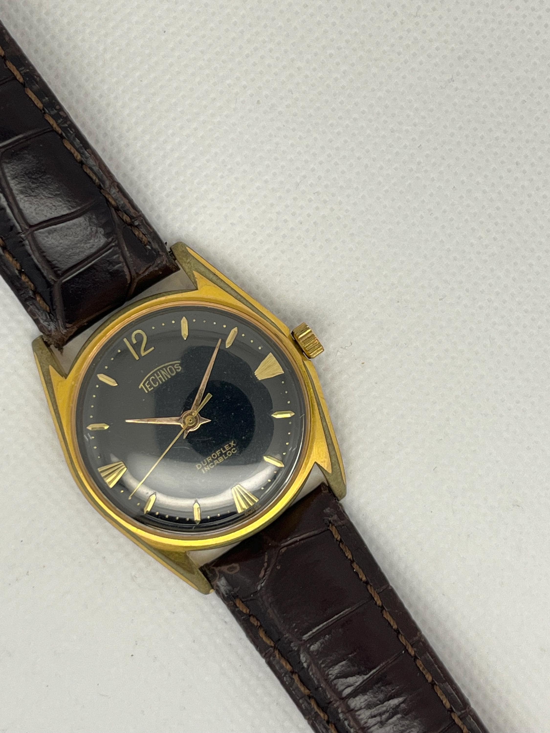 TECHNOS DUROFLEX Incabloc Swiss Made Vintage Wrist Watch