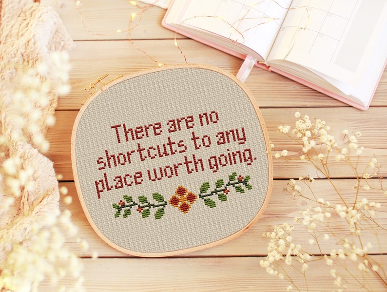 office quote cross stitch Inspirational quote cross stitch Quote cross stitch pattern PDF for beginners Easy motivational cross stitch