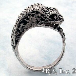 Cobra Ouroboros Ring, Sterling Silver Cobra Ring Eating Its Tail, US Sizes 5 20, Snake Jewelry, Snakes, Cobras, Includes Free US Shipping image 1