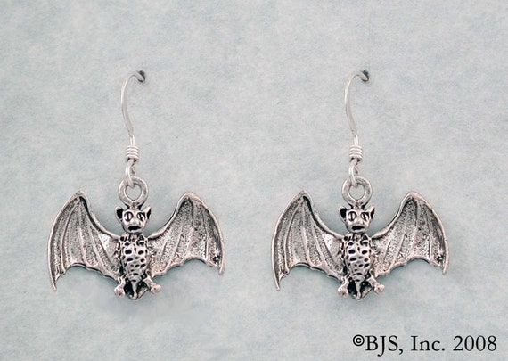 Bat earrings silver online
