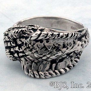 Cobra Ouroboros Ring, Sterling Silver Cobra Ring Eating Its Tail, US Sizes 5 20, Snake Jewelry, Snakes, Cobras, Includes Free US Shipping image 3