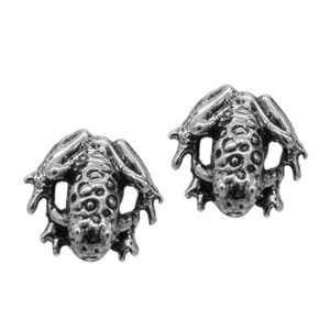 Frog Studs, Sterling Silver Frog Earrings, Frog Jewelry, Frogs, Includes Free US Shipping