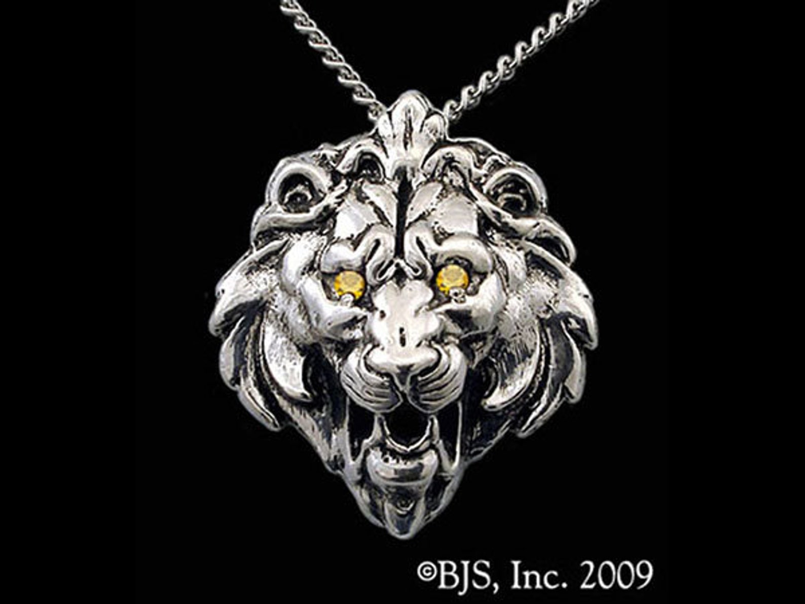 Lion Head Necklace with Optional Gemstone Eyes and/or in Etsy