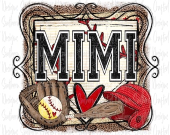 Béisbol y softbol Mimi png / descarga digital / uso comercial / primavera png / deportes / familia / baller / ball park / hogar / 3 arriba