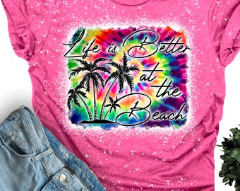 Het leven is beter op het strand Digitale png-download | strand png | sublimatiebestand | zomer png | strandvibes | commercieel gebruik: