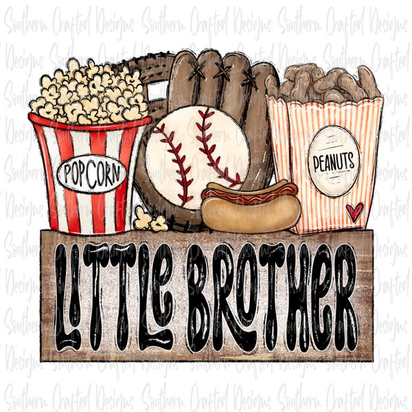 Little brother baseball png | baseball png | sports png | spring png | brother png | commercial use | digital download | sublimation