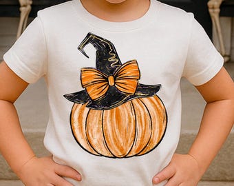 Kids pumpkin Png digital download | commercial use | fall Png | Halloween Png | kids Png | watercolor | pumpkin | witch Png