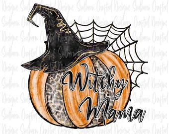 Witchy mama png digital download | commercial use | Halloween png | mama png | fall png | witch png | mom | pumpkin