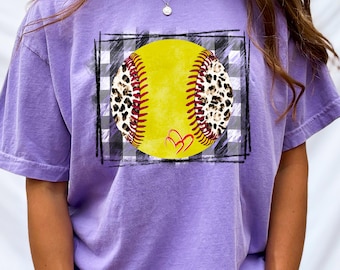 Softball Png digital download | commercial use | sublimation file | leopard softball | sports | spring