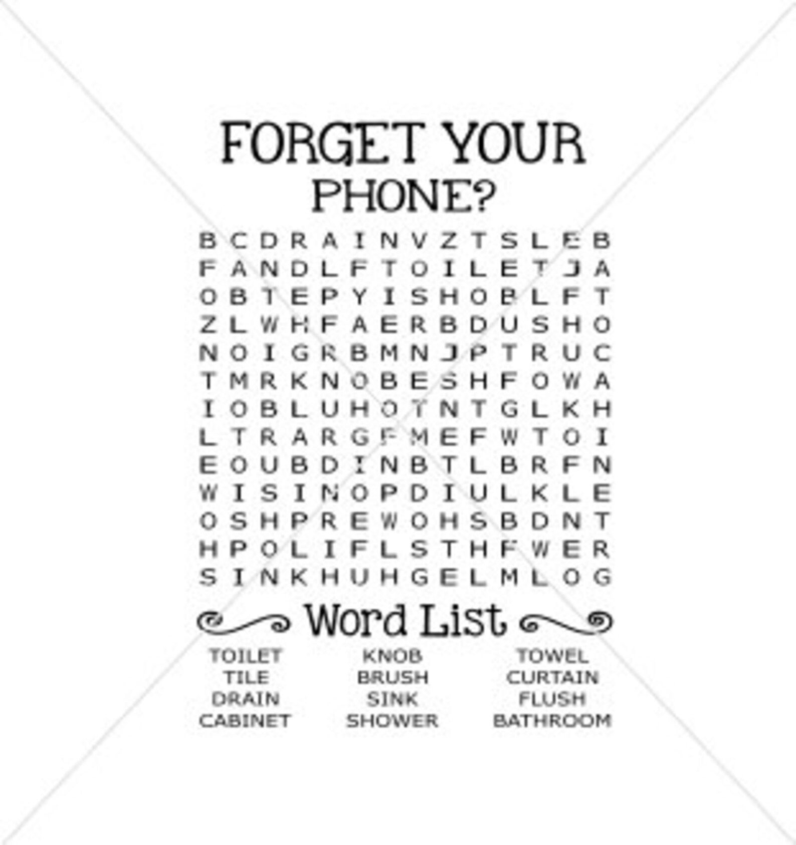 Bathroom Crossword Svg / Reverse Canvas Svg / Bathroom Canvas Etsy