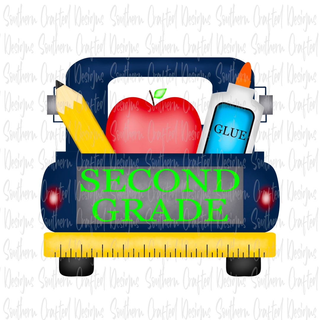 Second Grade Png Digital Download / Commercial Use / Back to School Png ...