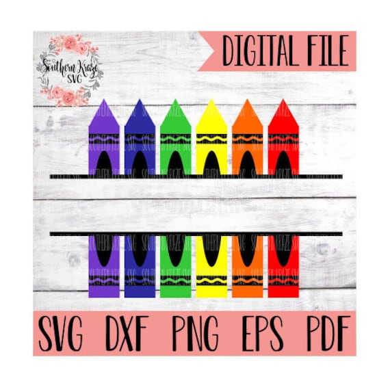 Download Crayon Split Monogram Svg Crayons Svg Svg Png Dxf Etsy